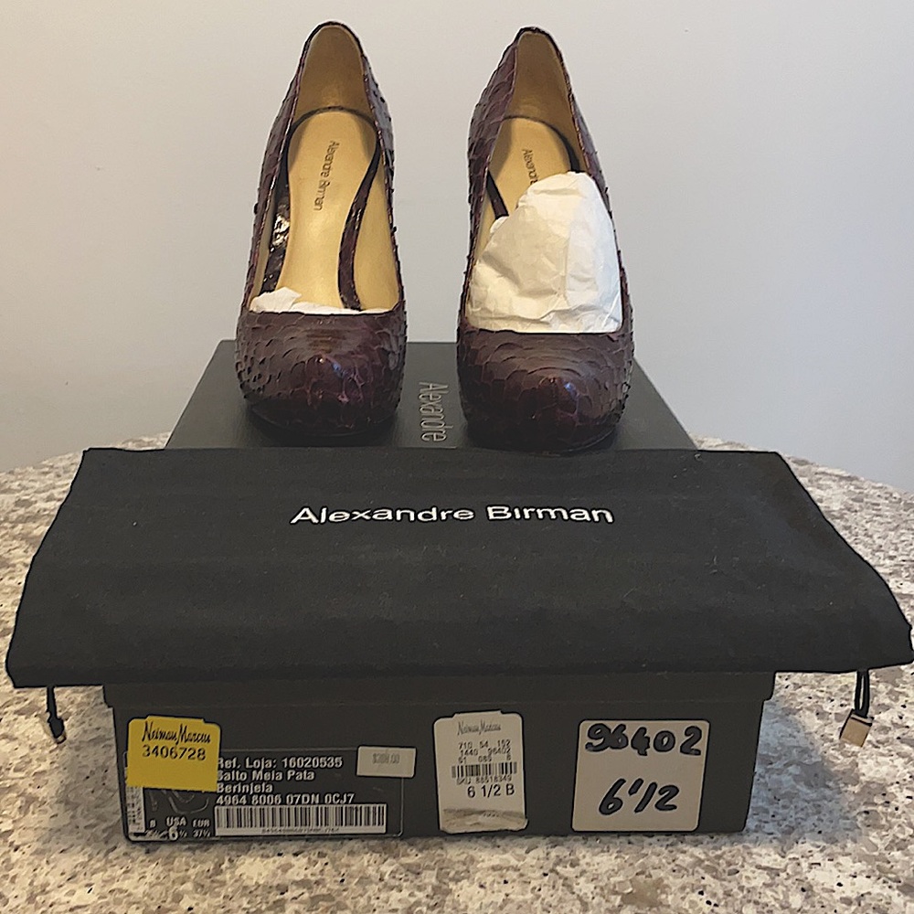 Alexandre Birman Python Platform Heels (6.5) - image 3